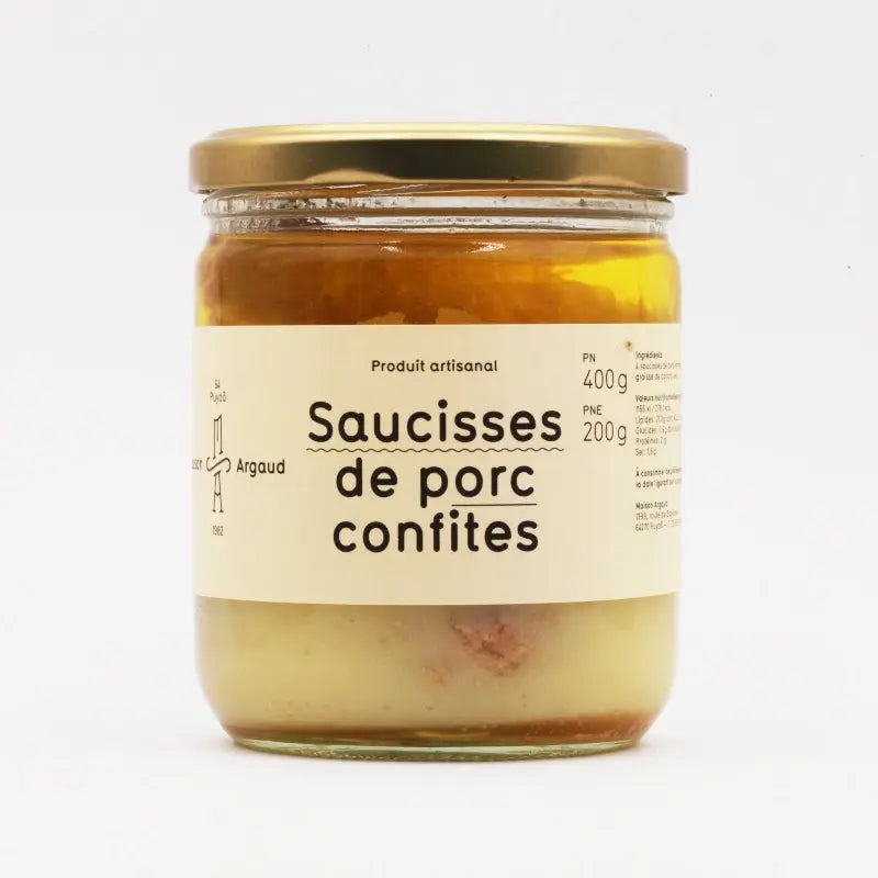 4 SAUCISSES DE PORC CONFITES